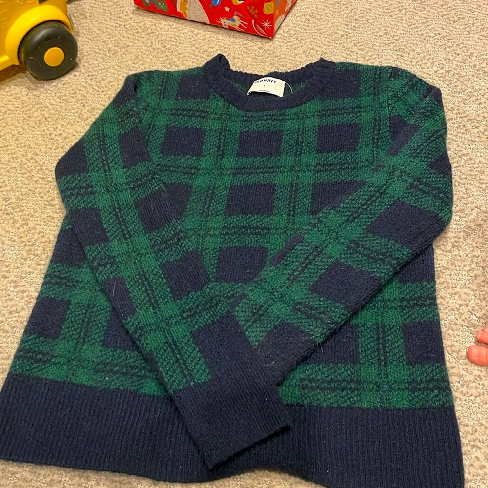 Plaid soft sweater